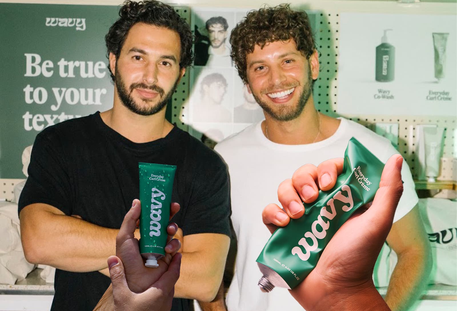 The idea for Wavy began with the Bookers' own hair. Growing up with textured hair, both brothers felt poorly represented by the products available to them. For Eyal, that often meant cutting his hair short or straightening it rather than learning how to work with his natural texture. It wasn't until he was around 18 or 19 that he began embracing his curls, only to encounter another problem: figuring out what to use on them. “There was never any brand speaking to me,” he told BeautyMatter.